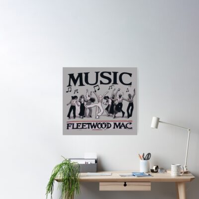 Fleetwood Mac: The Sound And Style Of Glam Rock In Digital Art Poster Official Fleetwood Mac Merch