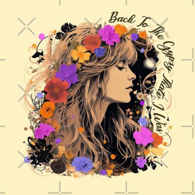 Vintage Stevie Nicks Design With Wildflower Gypsy That I Was Tote Bag Official Fleetwood Mac Merch