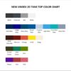 tank top color chart 1 - Fleetwood Mac Merch