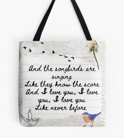 Songbird By Fleetwood Mac Lyric Print All Over Print Tote Bag Official Fleetwood Mac Merch