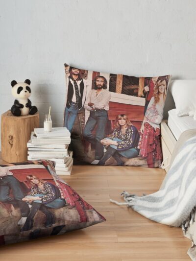 Fleetwoodmacs || Albums Poster Throw Pillow Official Fleetwood Mac Merch