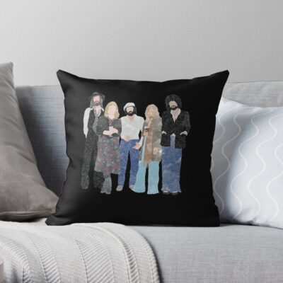 Fleetwood Mac Watercolour Throw Pillow Official Fleetwood Mac Merch