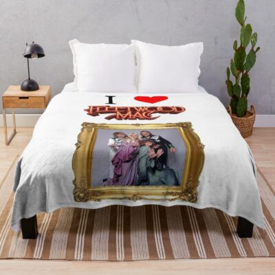 I Love Fleetwood Mac Throw Blanket Official Fleetwood Mac Merch