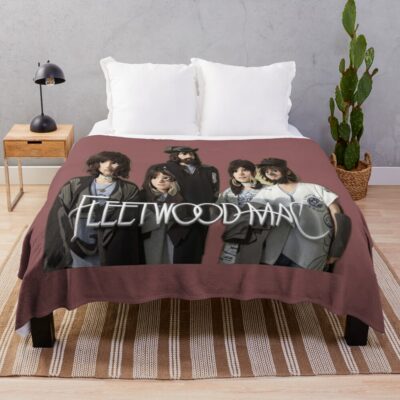 Fleetwood Mac: Nostalgic Melodies Of The 70S And Retro Rock Music Throw Blanket Official Fleetwood Mac Merch