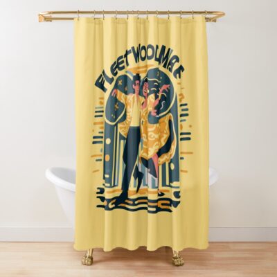 Fleetwood Mac: A Visual Journey Through The 70S Shower Curtain Official Fleetwood Mac Merch