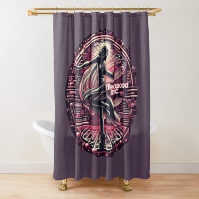 Fleetwood Mac: The Glammed-Up World Of Stevie Nicks In Digital Art Shower Curtain Official Fleetwood Mac Merch