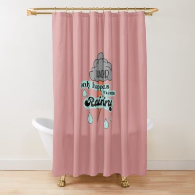 Fleetwood Mac Dreams Quote 'Thunder Only Happens When It'S Raining' Shower Curtain Official Fleetwood Mac Merch